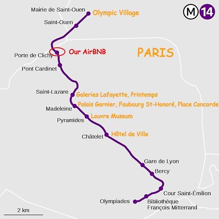 Air Conditioning - Metro 14 - Charming Traditional Style And Modern Access 10 Mn Away From Center Of Paris Clichy Exteriér fotografie
